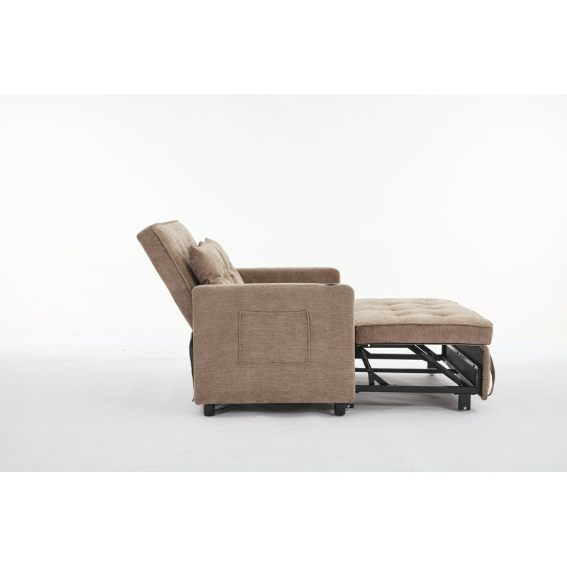 Canapé-lit convertible 3 en 1 Sleeper Chair, Chameau