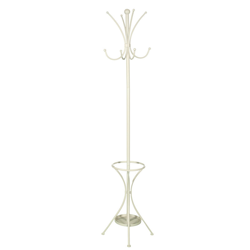 Elliot Freestanding 4 - Hook Coat Rack, White
