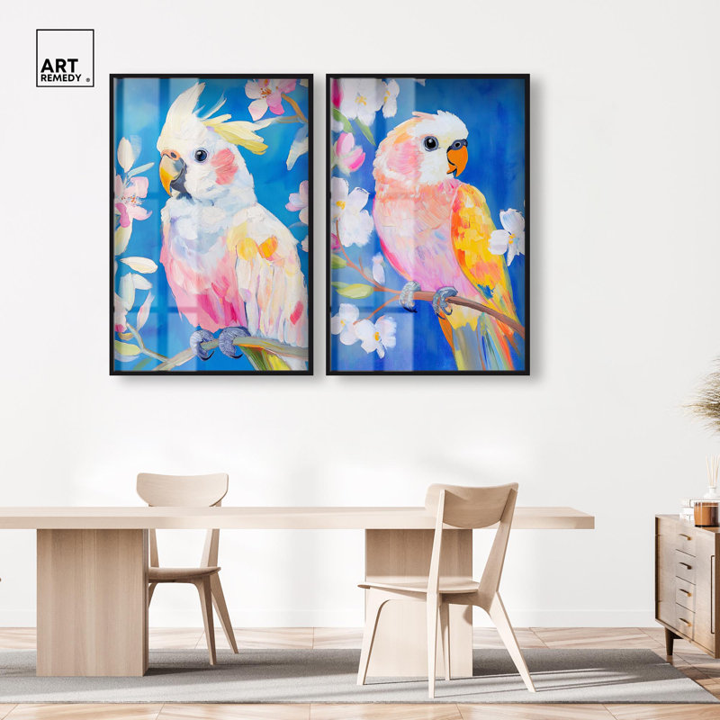 Ensemble d'art abstrait bohème « Spectrum on Wings » en impression sous cadre-vitrine par Art Remedy, cadre noir, 10 x 15
