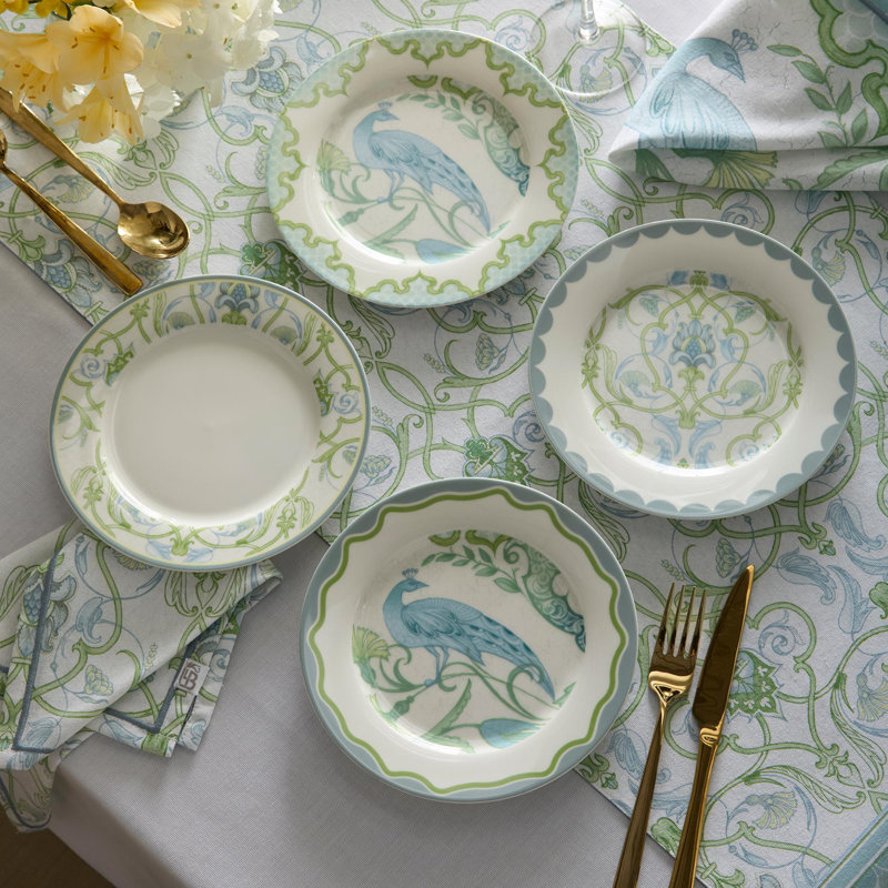 Laurence Llewelyn-Bowen Palm Court Side Plate - Porcelain - 4 Pack Multi
