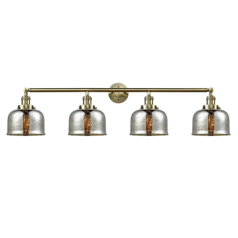 Cochrane 4 - Light Dimmable Vanity Light, 60 Watt Vintage Incandescent Bulb, Silver Mercury, Polished Chrome