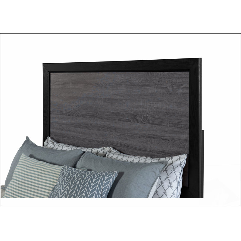 Grand lit Soluto gris et noir 