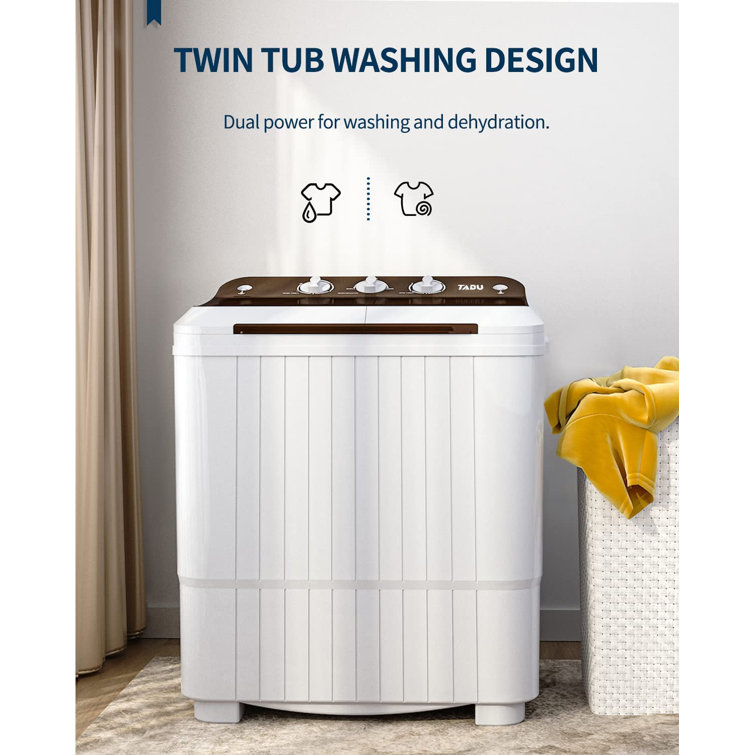 DreamDwell Home 25 Cubic Feet cu. ft. High Efficiency Portable Washer &  Dryer Combo in White/Blue with Child Safety Lock & Reviews
