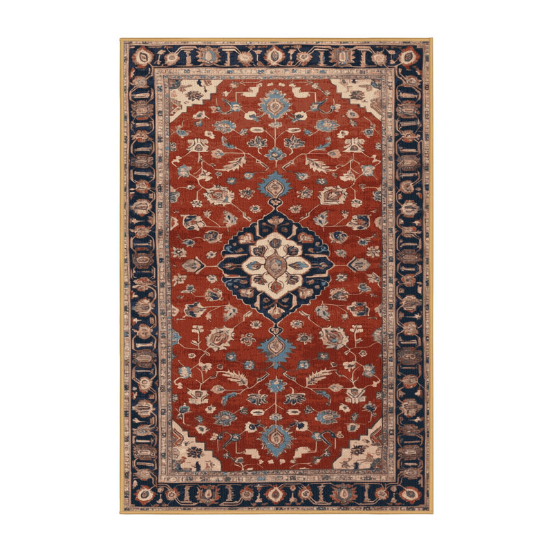 Tapis brun lavable à la machine, Rectangulaire 2 pi x 3 pi