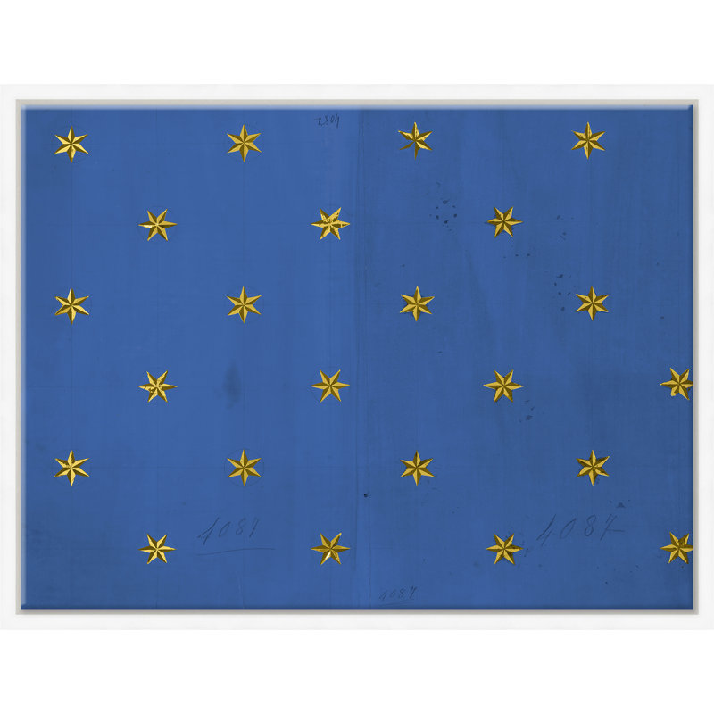 «Etoile - Blue (Var. 2)» par Paule Marrot - peinture à cadre flottant