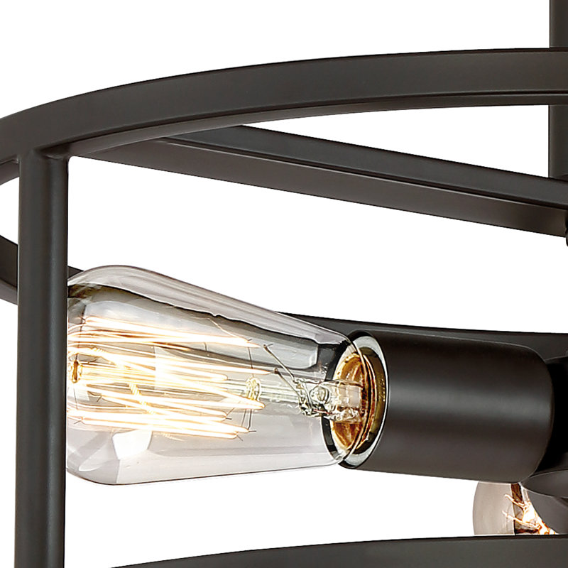 Tristin Semi Flush Mount, Western Bronze