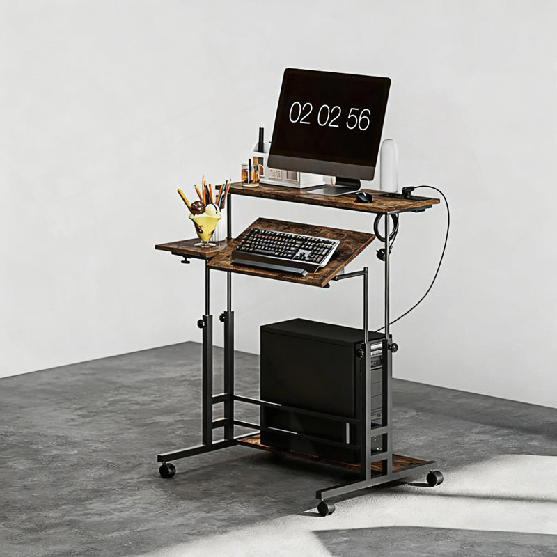 Bureau debout réglable, bureau debout avec plateau inclinable