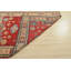 Tapis unique en laine noué à la main rouge / bleu / crème 4 pi 10 po x 6 pi 7 po Lucynda