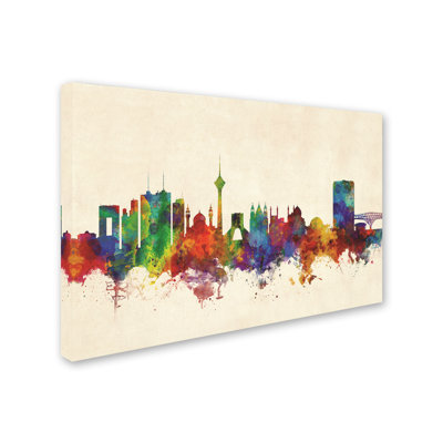 Tehran Iran Skyline III by Michael Tompsett - Graphic Art on Canvas