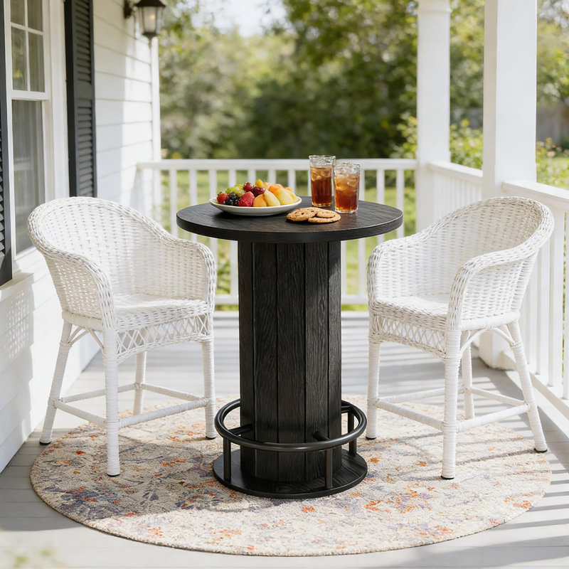 Table basse, table basse, table basse ronde, Noir