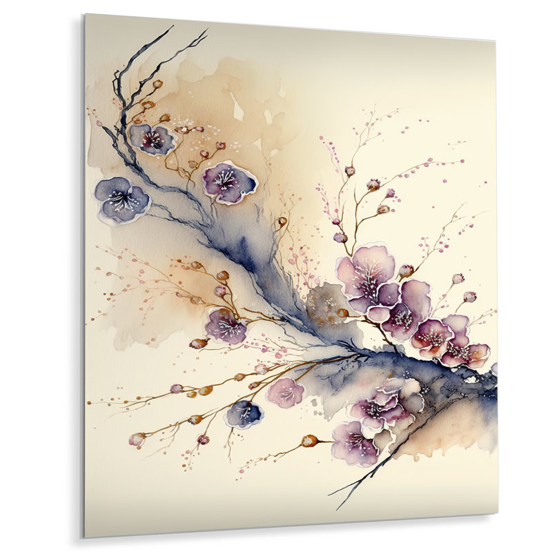 Traditional Plants & Flowers Wall Decor on Metal, 32" H x 16" W x 1" D