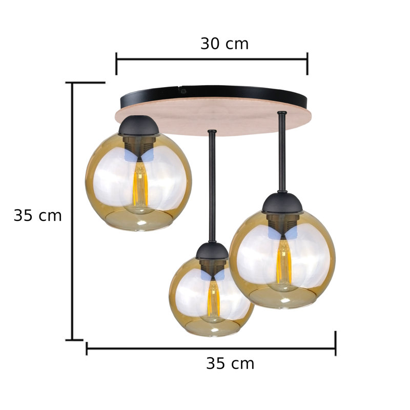 Glass Semi Flush Mount