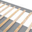 Lit plateforme simple avec 6 tiroirs, gris, blanc