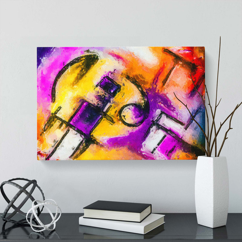Abstract Art Painting Vol.56 - Wrapped Canvas, 50cm H x 76cm W x 3cm D