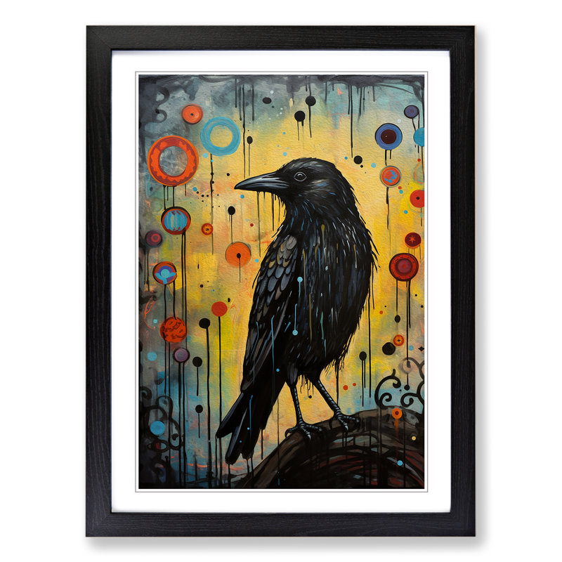 Single Picture Frame Print on Wood, Black Framed, 34cm H x 25cm W