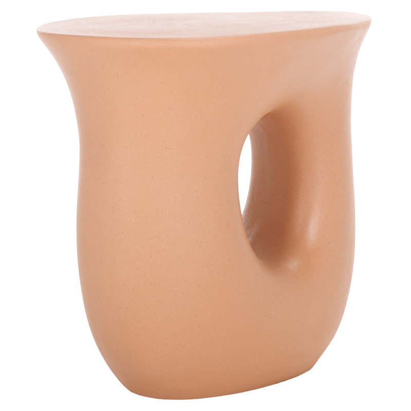 Melehat Magnesium Oxide Abstract Accent Table , Terracotta