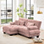 Canapé modulaire en chenille 2 places avec 2 coussins lombaires et 2 coussins décoratifs Cloud Couch-1889530535-1904695061-1904695057