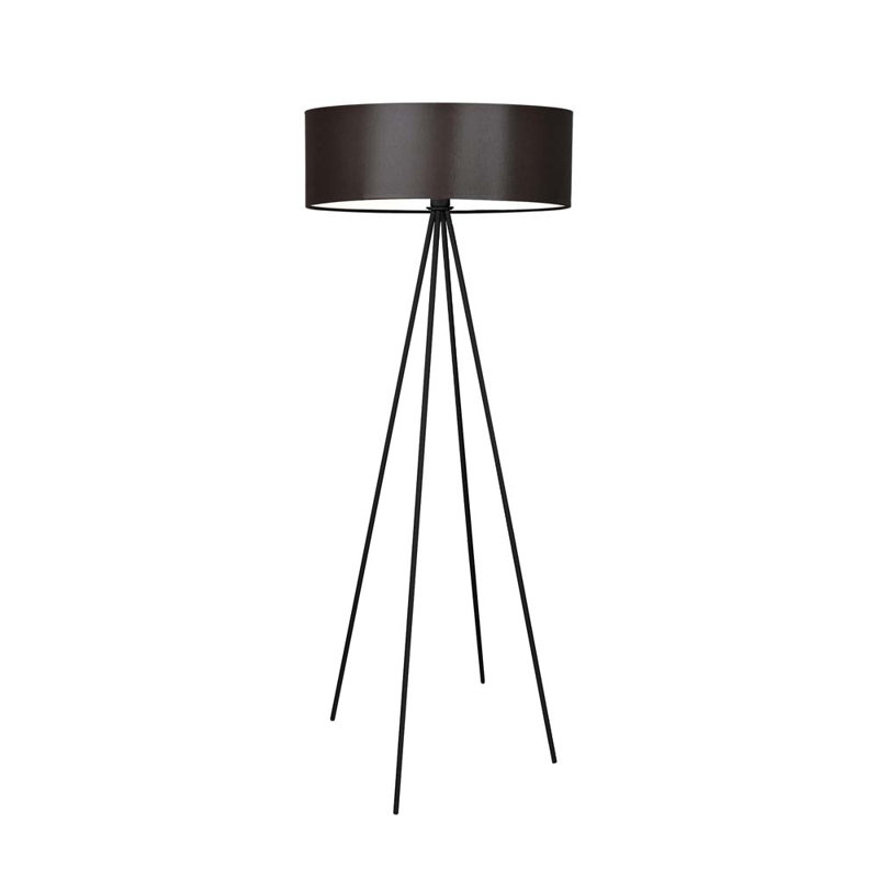 Arnesha 157cm Traditional Floor Lamp, Brown, Black