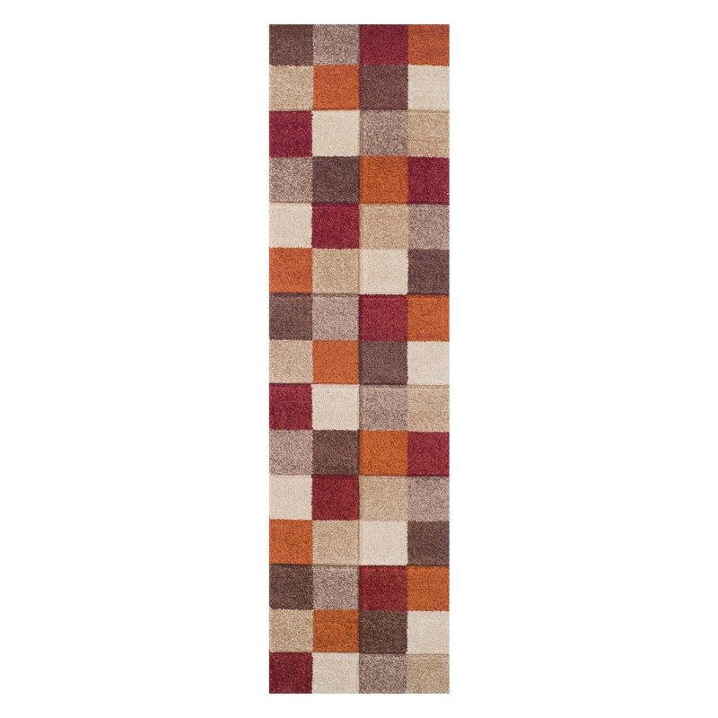 Melstone Geometric Area Rug, Runner 60 x 230cm