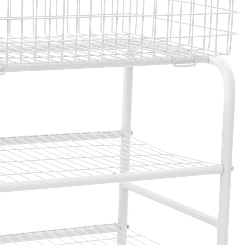 3 Tiers-Garment Storage Cart, White