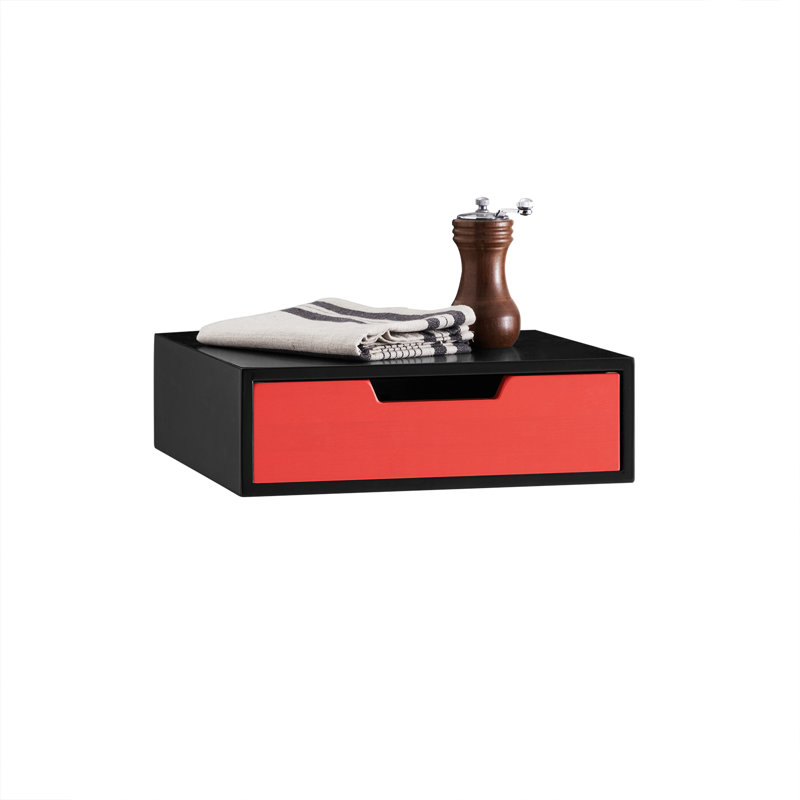 Latitude Run Winon Coffee Pod Storage, Black/Red
