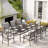 Asfand 9pcs Outdoor Patio Dining Set With Sling Chairs (Without Cushions)