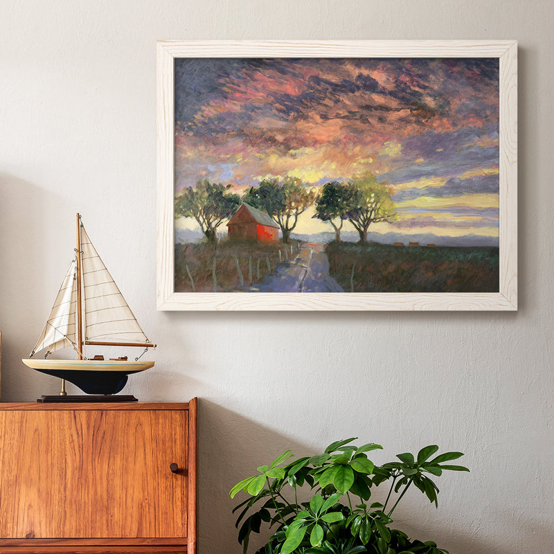Fire in the Sky - Reproduction de photo sur toile, Cadre blanc, H 18 po x l 26 po x P 1,5 po