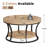 31.49’’ Round Coffee Table With 2-Tier Storage Shelves-1813552946