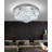 Jayden-Mark Elegant LED Crystal Tiered Ceiling Light, 24" Flush Mount Chandelier Light with Remote Control