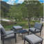 Patio Furniture Outdoor Chair And Ottoman 5 Pieces Rattan Seating Group with Cushions