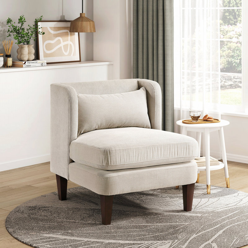 Coussin de chaise moderne pour salon, Velours côtelé taupe