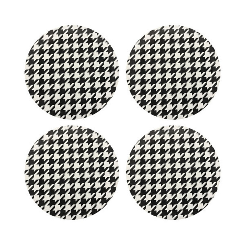Pebble 16" Vinyl Placemat, Black/White