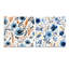 Aquarelle fantaisie - Motif floral bleu-103922100