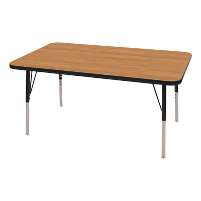 Rectangle Adjustable Height Classroom Activity Table for School and Home