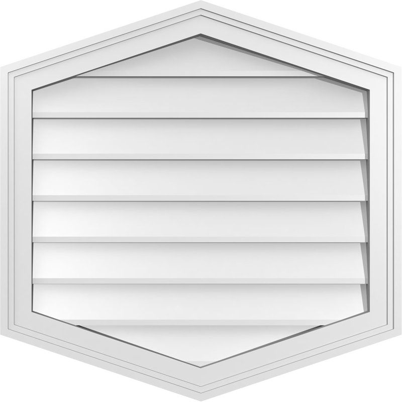 Ventilé vertical à pignon vertical 4/12 po, H 26 po x l 26 po x P 1,5 po
