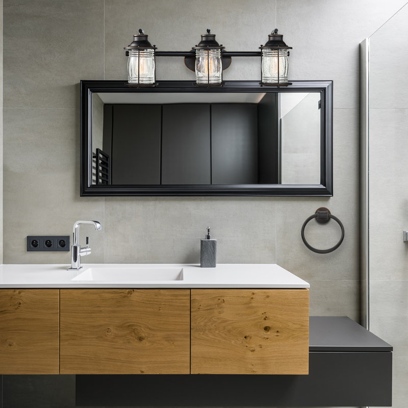 Bouton 3 - Light Dimmable Vanity Light, Oil Rubbed Bronze