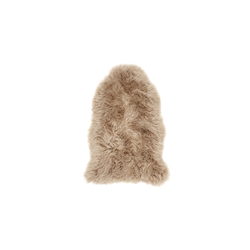 Iona Solid Colour Sheepskin Shag Area Rug, Novelty 67 x 95cm