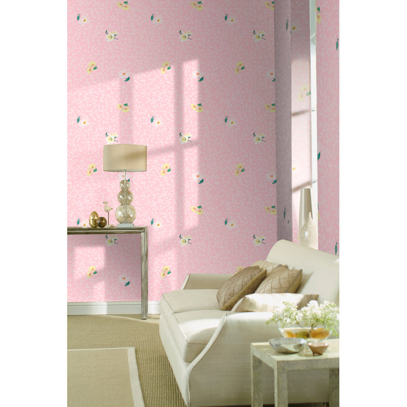 Yuki Osada Floral Wallpaper Roll by Soicher Marin Studio, Pink