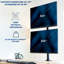 Dual Vertical Monitor Desk Mount