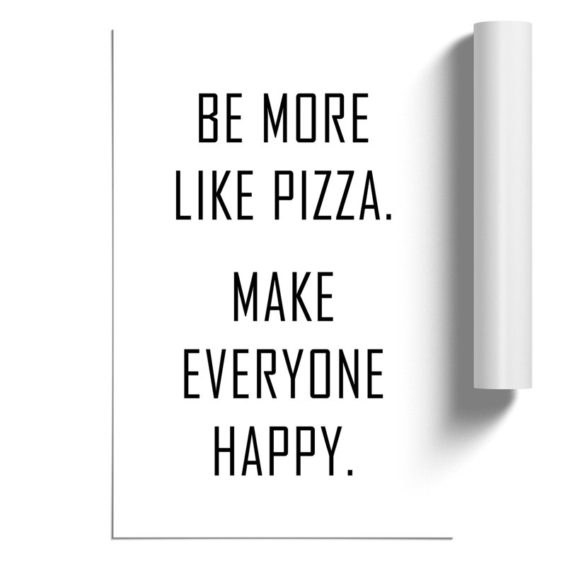 Like Pizza - Frameless Print, 84cm H x 59cm W x 0.1cm D