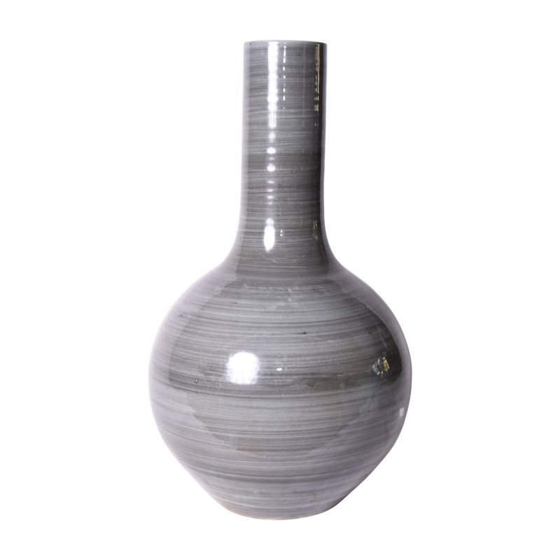 Handmade Table Vase, Iron Gray, 23" H x 14" W x 14" D