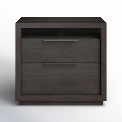 Eloise 2-Drawer Acacia Nightstand