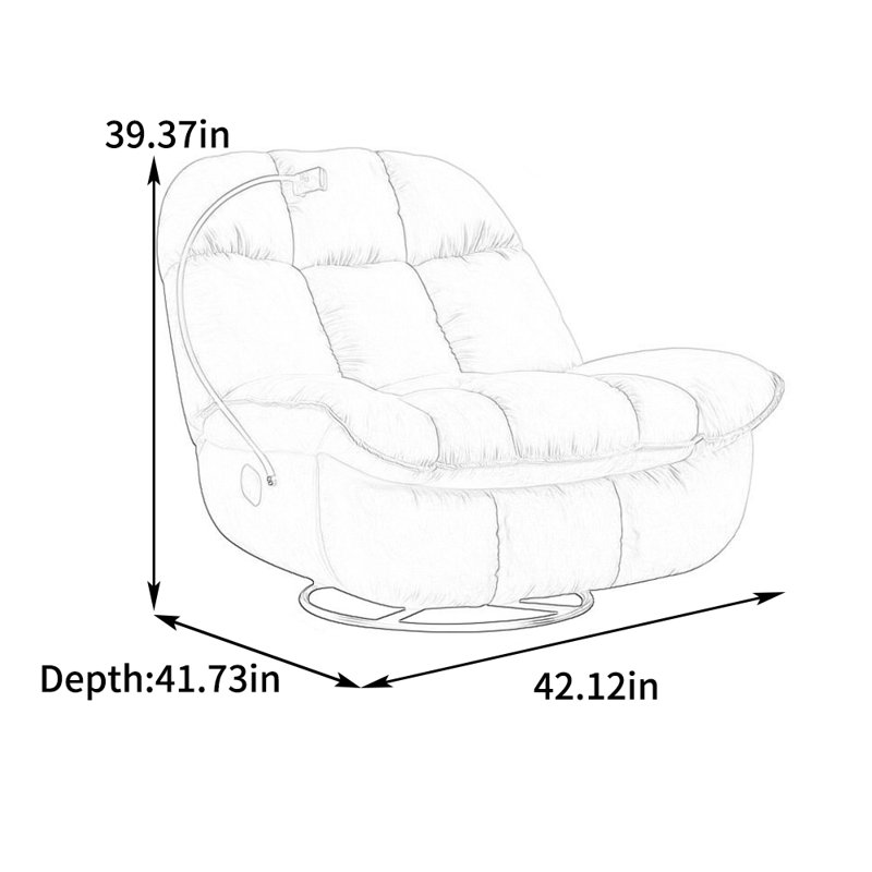 Fauteuil inclinable Thavy, Jaune
