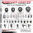 4 Inch_ Polyurethane 3/8 Inch Threaded Stem Caster Set 2 Brakes SCC