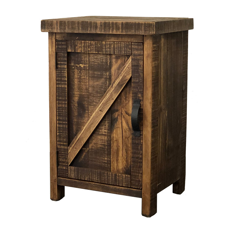 Clontz 19.5'' W Solid Wood Nightstand, Left