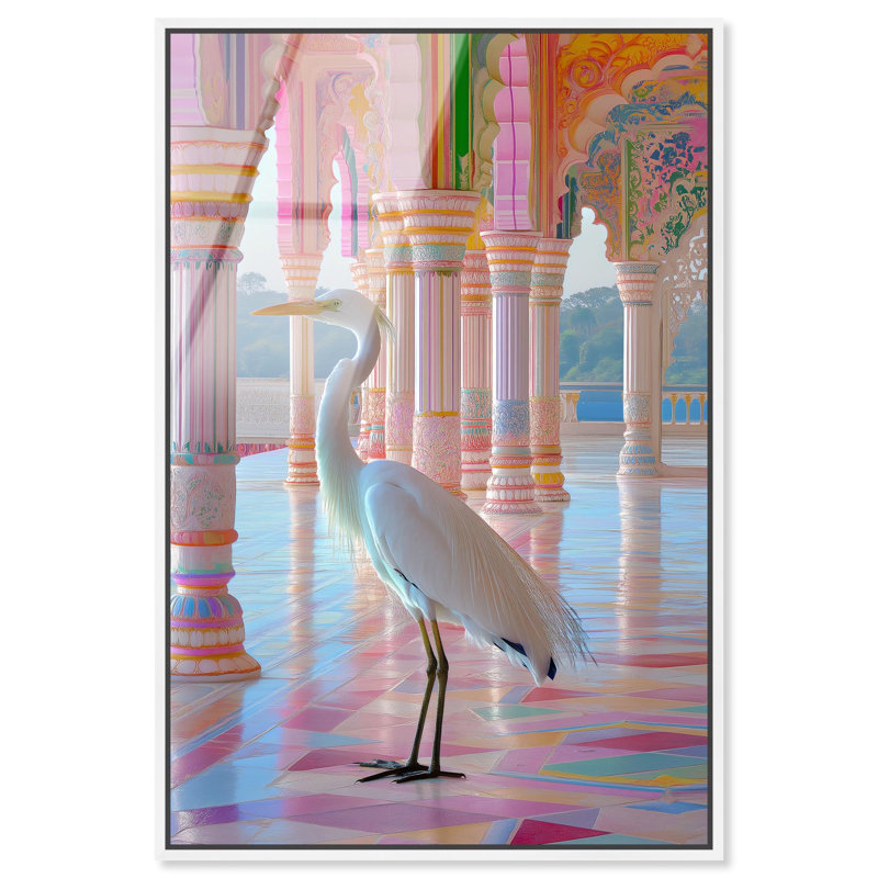Oliver Gal Palace Passage II Bright - Framed Acrylic Glass Wall Art, 30" H x 20" W, White