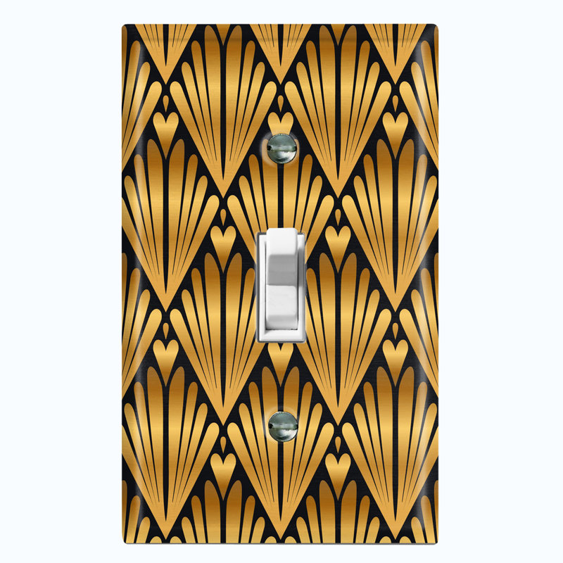 Patterned 1 - Gang Toggle Light Switch Standard Wall Plate