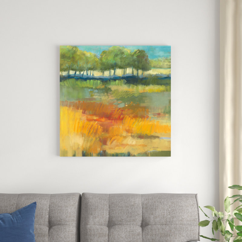 Paysage de fin d'été I, H 30 po x l 30 po x P 1,25 po