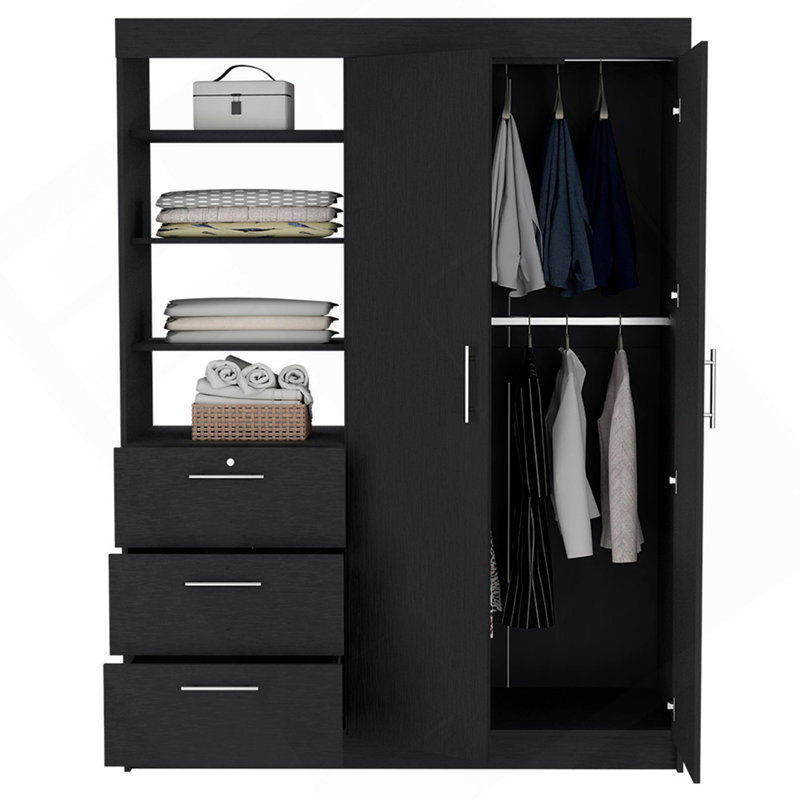 Armoire Rumanu, chambre à coucher, noir