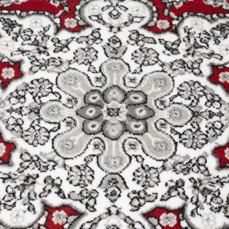 Tapis oriental rouge / gris Mountview, Rectangle 5 pi 2 po x 7 pi 2 po